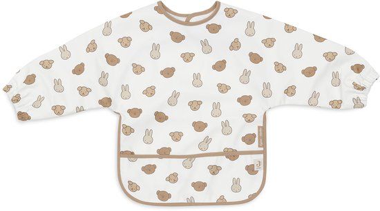 Jollein Slabbetje met mouwen, Waterproof, Miffy and Friends, Unisex, Kind, Meerkleurig, Patroon