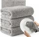 Chiffons microfibre, 30 cm, gris, set de 3