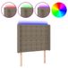 VidaXL Hoofdbord met LED Taupe 93x16x118/128 cm Polyester/Hout