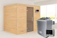 Karibu Sonara Sauna Antracietglas Biokachel 9 kW Bediening extern