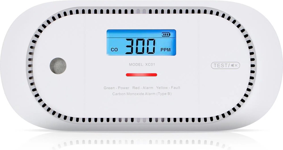 X-sense XC01 Koolmonoxidemelder - 10 jaar batterij - 10 jaar Figaro® sensor - LCD display - Voldoet aan Europese norm