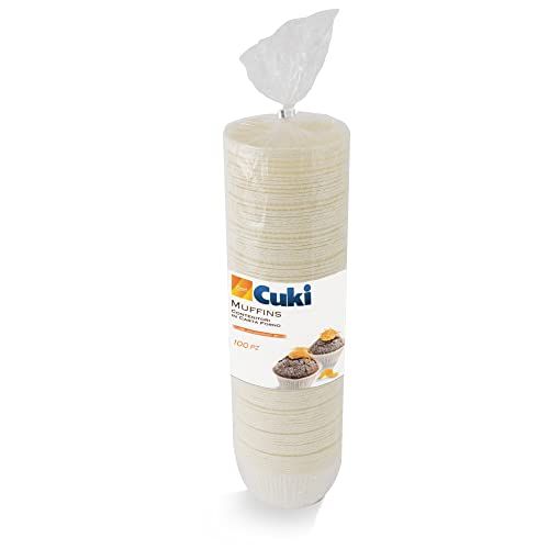 Cuki Container van papier met antiaanbaklaag, Ø 7,9 x H 3,5 cm, 1 verpakking van 100 stuks