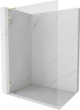 Mexen Lunar L paroi de douche Walk-in gauche 120 x 200 cm, transparent 8 mm, or brossé