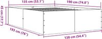 vidaXL Bedframe Bewerkt Hout Bruin Eikenkleur 135x190 cm