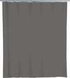 WENKO Douchegordijn Mouse Grey - waterdicht, onderhoudsvriendelijk, polyethyleen vinylacetaat, 180 x 200 cm, grijs