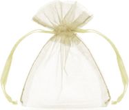 Party-Decoration PartyDeco Organza zakjes creme (10 st)