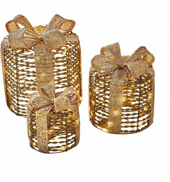 LOBERON Ledcadeau set van 3 Lorivane goudkleurig