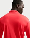 Nike Pacer Men's Dri-Fit 1/2-Zip Hardloop T-shirt Lange Mouw Zomer Heren Rood