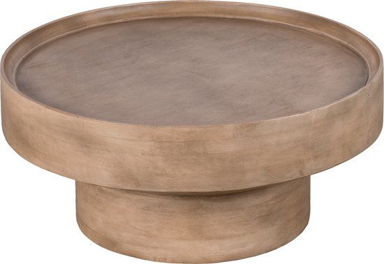 Lewis & Loft Salontafel Luus - FSC®-gecertificeerd mangohout - Rond ⌀80 cm - Mat bruin