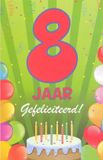 knutselkraam Wenskaart 8 Jaar Gefeliciteerd