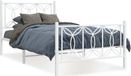 Maison Exclusive - Lit cadre avec tête et pied de lit en métal blanc 100x200 cm