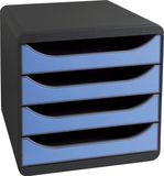 Exacompta BIG-BOX Ladenbox - Ijsblauw - 4 Vakken