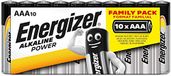 Energizer Family Pack - Single-use battery - AAA - Alkaline - 10 pc(s) - Black,Green,Red,Yellow - Cylindrical