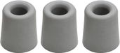 Benson Deurbuffers / deurstoppers rubbers - 3x - grijs - 48 x 37 mm - met schroefbevestiging