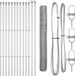 vidaXL - zeshoekig - gaashek - met - grondbevestiging - 25 - x - 1,4 - m - zilver - Mesh