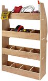Monster Group BV Étagère d'atelier Nissan Primastar - 4 tablettes - 16 compartiments - 12 mm contreplaqué