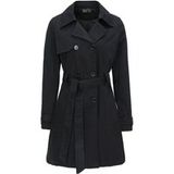 Forplay Veste courte - Trench coat en coton - S à XXL - pour Femmes - noir