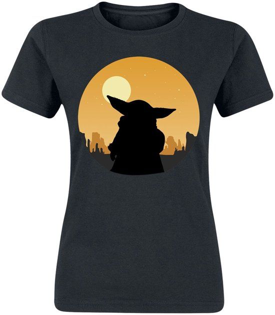 Star Wars The Mandalorian - Grogu Sundown Dames T-shirt - zwart - XXL