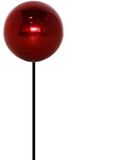 Buitengewoon de boet Deco Heksenbol op Stok Rood Roestvrij Staal