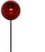 Buitengewoon de boet Deco Heksenbol op Stok Rood Roestvrij Staal