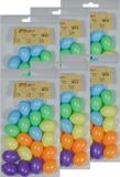 Moebius Creativ 120x kunststof eieren decoratie 4 cm hobby/knutselmateriaal - Knutselen DIY eieren beschilderen - Pasen thema plastic paaseieren eitjes multikleur