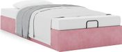 Cadre de lit velours rose 100x200 cm