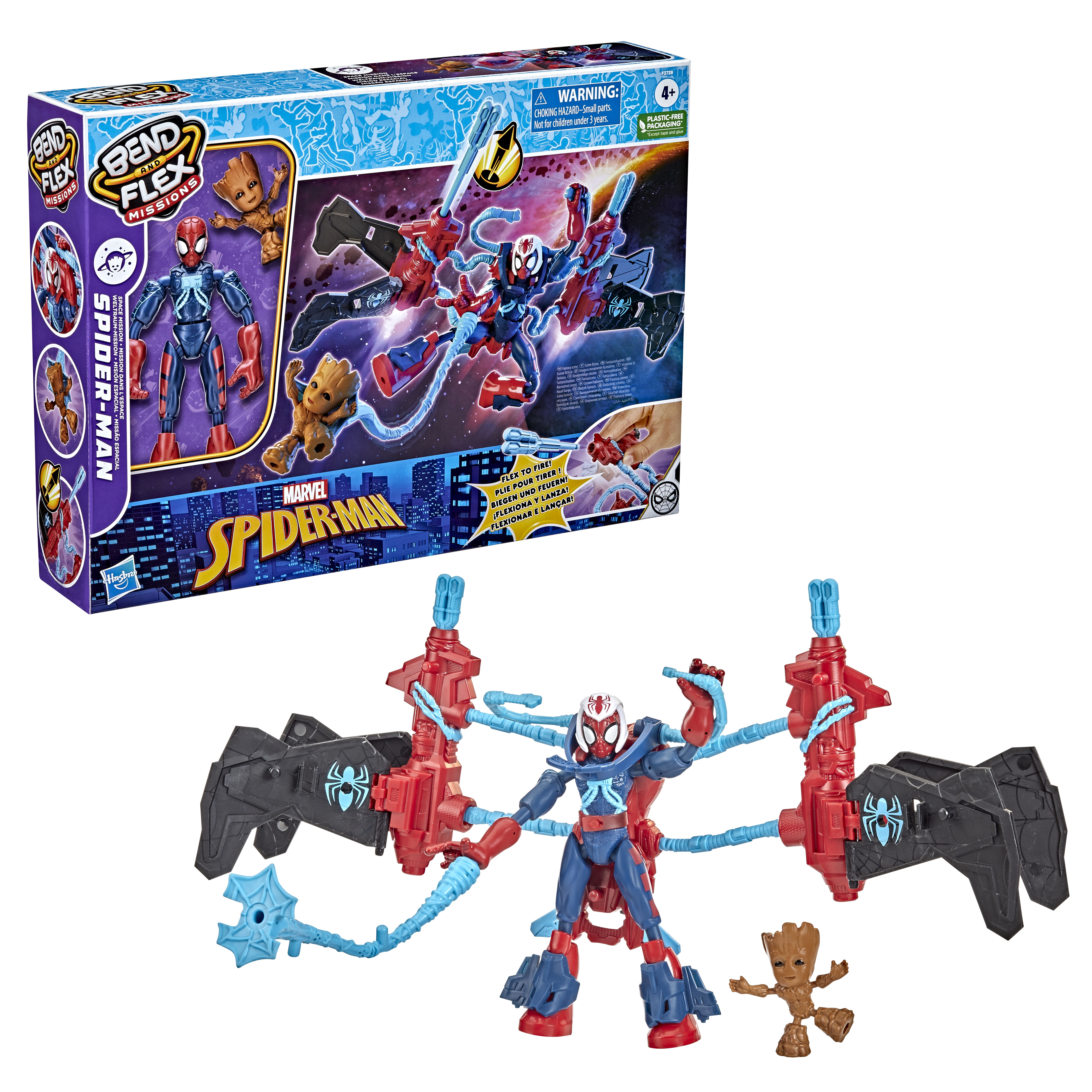 Spider-Man Marvel Spider-Man Bend N Flex Space Mission Flex Jet - Speelfiguur