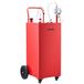 VEVOR 189,3L Système de chariot à carburant mobile avec pompe manuelle, Rouge, Acier au carbone, Avec 4 roues et tuyau en PVC de 3 m, Débit max. 17,8 L/min, Essence et diesel, Idéal pour voiture, tondeuse à gazon, bateau