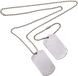 Merkloos / Sans marque Leger thema ketting - 10x - 2 Dogtags - zilver - soldaten/militairen verkleed accessoire