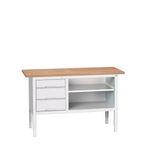 Bott Verso Werkbank | 1500x600x830-930mm | 3 Laden | 1 Schap | Multiplex | RAL 7035