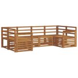 vidaXL - Buiten - bank - set - 6 - st - Naturel