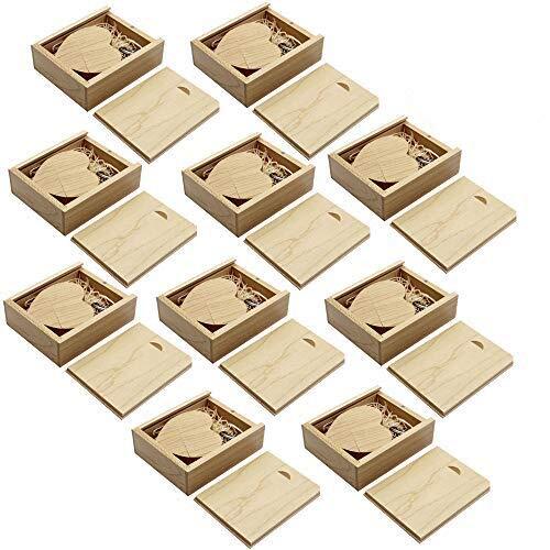 A-Plus A Plus+ 10 Pack Hart USB 3.0 Flash Drives 64GB Houten USB 3.0 Memory Stick met Houten Kisten