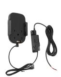 Brodit 719164 - Actieve houder voor mobiele telefoon/smartphone - Zwart - Met draadloos opladen en USB