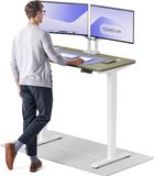 Desktronic HomePro Zit-sta Bureau Elektrisch In Hoogte Verstelbaar, 120x60 cm Wit/Groente
