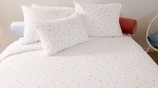 Passion Home Linen Dekbedovertrek passion home linen hearts 140x200 cm katoen multi