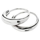 PILGRIM silver plated ring Kaisyn - set van 2
