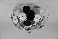 TRIO DISCALGO Plafondlamp Zwart Mat Chroom E14