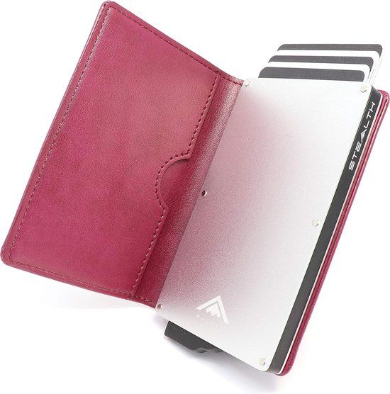 Stealth Wallet Minimalist Aluminium RFID Blocker Credit Card Holder & Gift Box Avenger Red