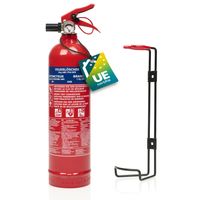 Smartwares Extincteur à poudre - 1 kg - pour feux ABC - Adapté pour véhicules et domiciles - Support inclus - FEX-18116