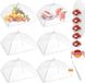 6 pcs Housse alimentaire en maille avec 40 pcs Couvercles de bol élastiques Housse alimentaire pop-up en maille Tente parapluie pour barbecues en plein air, pique-niques, fêtes
