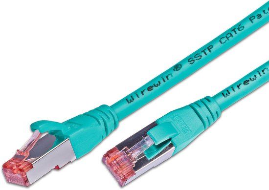 Wirewin S/FTP CAT6 0.75m netwerkkabel Turkoois