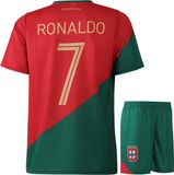 Kingdo Ronaldo Portugal Voetbaltenue Thuis - Voetbal Tenue Kinderen - Shirt en Broekje - Jongens en Meisjes - Volwassenen - Heren en Dames - Maat M