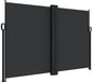vidaXL Windscherm uittrekbaar 160x1200 cm zwart