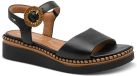 Tamaris Wortmann Leren sandalen met plateauzool Comfort Zwart Dames 38