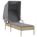 VidaXL Lounge Tuinstoel Gecapitonneerde Zitting Polyrattan Staal Grijs