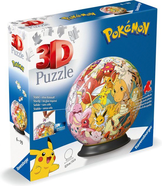 Ravensburger Pokémon Multicharacter 3D Puzzelbal - 73 Stukjes