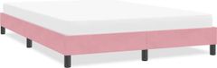 vidaXL Bedframe - 160x220 cm - Fluweel - Roze