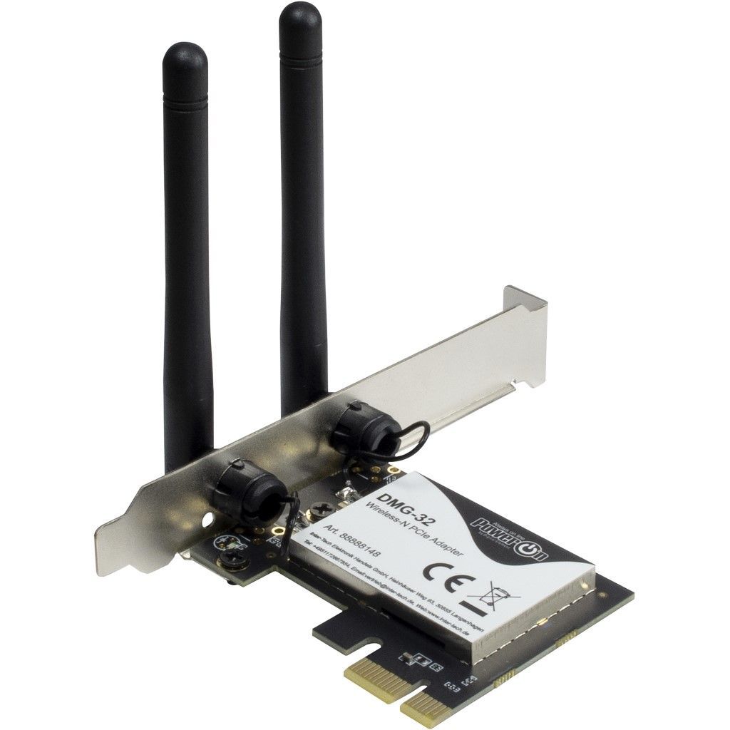 Inter-Tech DMG-32 - WLAN - Wi-Fi 5 (802.11ac) - Zwart, Zilver