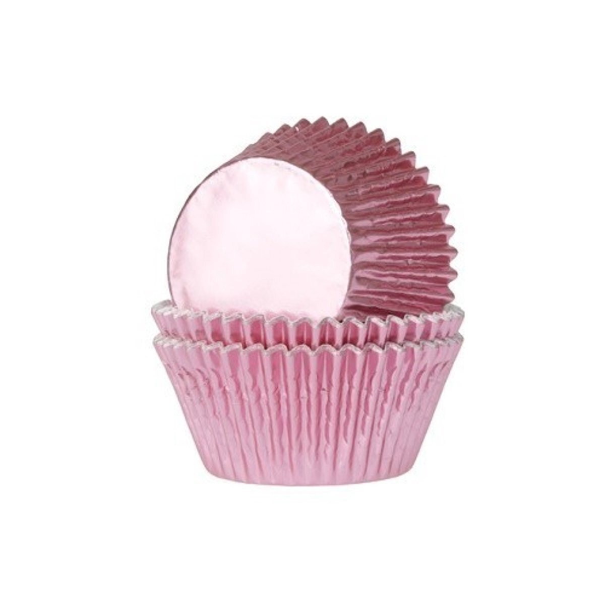 House of Marie Cupcake Cups Folie Baby Roze 51x28mm. 24st
