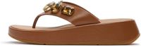 FitFlop F-Mode Ultra-Jewel Leather Toe-Post Sandals BRUIN - Maat 38